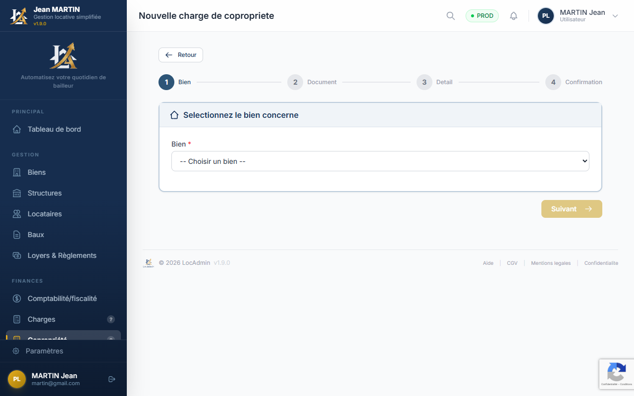 Creation d'un document de copropriete